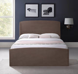 Tess Contemporary Velvet Bed with Curvaceous Design and Elegant Headboard for Stylish Bedrooms