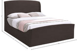 Tess Contemporary Velvet Bed with Curvaceous Design and Elegant Headboard for Stylish Bedrooms