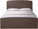 Tess Contemporary Velvet Bed with Curvaceous Design and Elegant Headboard for Stylish Bedrooms