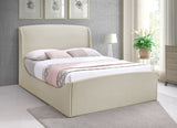 Tess Contemporary Velvet Bed with Curvaceous Design and Elegant Headboard for Stylish Bedrooms