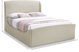 Tess Contemporary Velvet Bed with Curvaceous Design and Elegant Headboard for Stylish Bedrooms