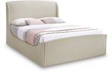 Tess Contemporary Velvet Bed with Curvaceous Design and Elegant Headboard for Stylish Bedrooms