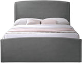 Tess Contemporary Velvet Bed with Curvaceous Design and Elegant Headboard for Stylish Bedrooms