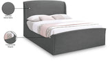 Tess Contemporary Velvet Bed with Curvaceous Design and Elegant Headboard for Stylish Bedrooms