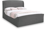 Tess Contemporary Velvet Bed with Curvaceous Design and Elegant Headboard for Stylish Bedrooms