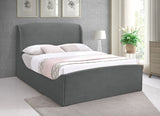 Tess Contemporary Velvet Bed with Curvaceous Design and Elegant Headboard for Stylish Bedrooms