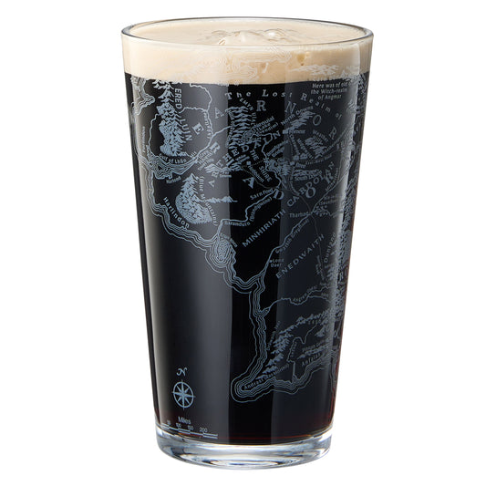 LOTR Middle Earth Map Beer Glass - 15 OZ Middle-Earth