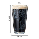 LOTR Middle Earth Map Beer Glass - 15 OZ Middle-Earth