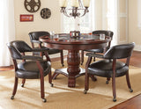 Tournament Game Table and Chairs, 6-Piece, Black (Table & 4 Side Chairs)