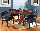 Tournament Game Table and Chairs, 6-Piece, Black (Table & 4 Side Chairs)