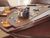 Tournament, Game Table and Chairs, 6-Piece, Brown (Table & 4 Side Chairs)