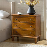Transitional Wood Nightstand with Drawers and Power Outlet(Optional Types)