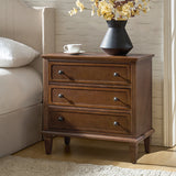 Transitional Wood Nightstand with Drawers and Power Outlet(Optional Types)