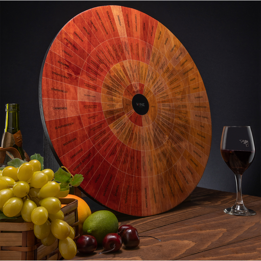 Wine Wheel Handcrafted Wood (Matte)