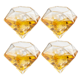 Set of 4 Diamond Whiskey & Wine Glasses 10oz