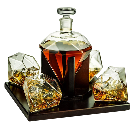 Diamond Whiskey and Wine Decanter, Great Gift! 750ml