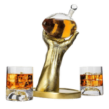 Football Decanter with 2 Football Whiskey & Wine Glasses