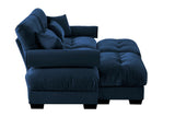 CLOUDIES 94" Loveseat with 2 Ottomans