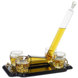 (CANADA ONLY) Ice Hockey Whiskey Decanter Set With 4 Helmet Whiskey Glasses