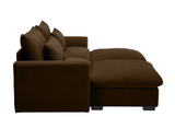 PERTH 86" Loveseat with 2 Ottomans