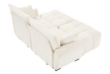 CHARLOTTE 78" 2-Seater Sofa with 2 Ottomans