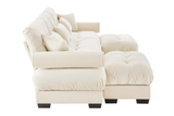 CLOUDIES 134" 3 Seater Sofa with 2 Ottomans