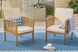 URVON Patio Chair Sets with Foldable Table