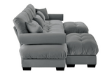 CLOUDIES 134" 3 Seater Sofa with 2 Ottomans