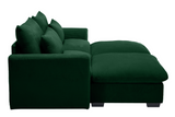 PERTH 86" Loveseat with 2 Ottomans