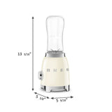Personal Blender with 2 Travel Bottles - Retro-Style Cream