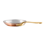 Mauviel M'Tradition Polished Copper & Tin Inside Round Frying Pan With Brass Handle