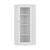 TUHOME Genova Display Cabinet with Glass Door, Multiple Interior Shelves and Modern Showcase Design, Versatile Storage Unit for Dishes, Collectibles or Decor, Elegant Organization Solution for Living Rooms, Dining Rooms or Offices