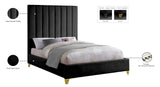 Via Upholstered Contemporary Bed – Luxurious Channel Tufting, Sleek Design, Perfect for Modern Bedrooms