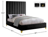 Via Upholstered Contemporary Bed – Luxurious Channel Tufting, Sleek Design, Perfect for Modern Bedrooms