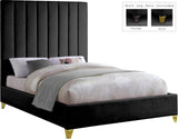 Via Upholstered Contemporary Bed – Luxurious Channel Tufting, Sleek Design, Perfect for Modern Bedrooms