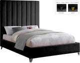 Via Upholstered Contemporary Bed – Luxurious Channel Tufting, Sleek Design, Perfect for Modern Bedrooms