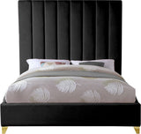 Via Upholstered Contemporary Bed – Luxurious Channel Tufting, Sleek Design, Perfect for Modern Bedrooms