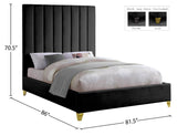 Via Upholstered Contemporary Bed – Luxurious Channel Tufting, Sleek Design, Perfect for Modern Bedrooms
