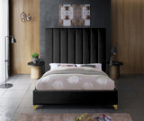 Via Upholstered Contemporary Bed – Luxurious Channel Tufting, Sleek Design, Perfect for Modern Bedrooms