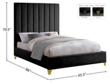 Via Upholstered Contemporary Bed – Luxurious Channel Tufting, Sleek Design, Perfect for Modern Bedrooms