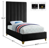 Via Upholstered Contemporary Bed – Luxurious Channel Tufting, Sleek Design, Perfect for Modern Bedrooms