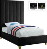 Via Upholstered Contemporary Bed – Luxurious Channel Tufting, Sleek Design, Perfect for Modern Bedrooms