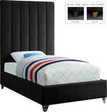 Via Upholstered Contemporary Bed – Luxurious Channel Tufting, Sleek Design, Perfect for Modern Bedrooms