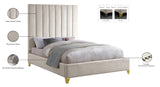 Via Upholstered Contemporary Bed – Luxurious Channel Tufting, Sleek Design, Perfect for Modern Bedrooms