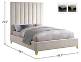 Via Upholstered Contemporary Bed – Luxurious Channel Tufting, Sleek Design, Perfect for Modern Bedrooms