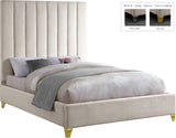 Via Upholstered Contemporary Bed – Luxurious Channel Tufting, Sleek Design, Perfect for Modern Bedrooms