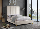 Via Upholstered Contemporary Bed – Luxurious Channel Tufting, Sleek Design, Perfect for Modern Bedrooms