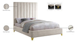 Via Upholstered Contemporary Bed – Luxurious Channel Tufting, Sleek Design, Perfect for Modern Bedrooms