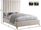 Via Upholstered Contemporary Bed – Luxurious Channel Tufting, Sleek Design, Perfect for Modern Bedrooms