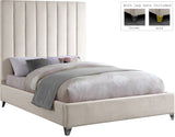 Via Upholstered Contemporary Bed – Luxurious Channel Tufting, Sleek Design, Perfect for Modern Bedrooms